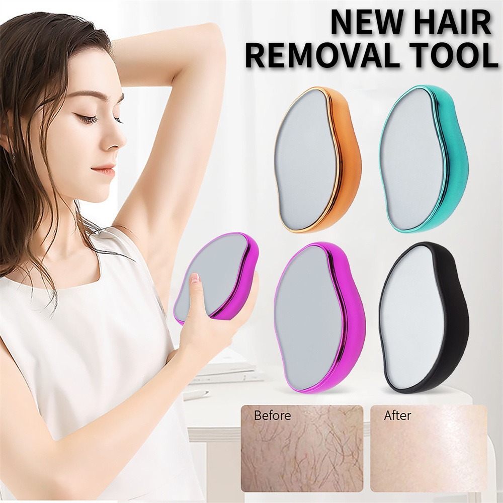 Crystal Hair Remover Eraser Stone – Reusable & Gentle Hair Removal for Women & Men - Magic Painless Exfoliation Tool for Smooth Skin